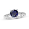 Thumbnail Image 2 of Blue/White Lab-Created Sapphire Gift Set Sterling Silver - Size 7