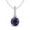 Thumbnail Image 3 of Blue/White Lab-Created Sapphire Gift Set Sterling Silver - Size 7