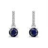 Thumbnail Image 4 of Blue/White Lab-Created Sapphire Gift Set Sterling Silver - Size 7