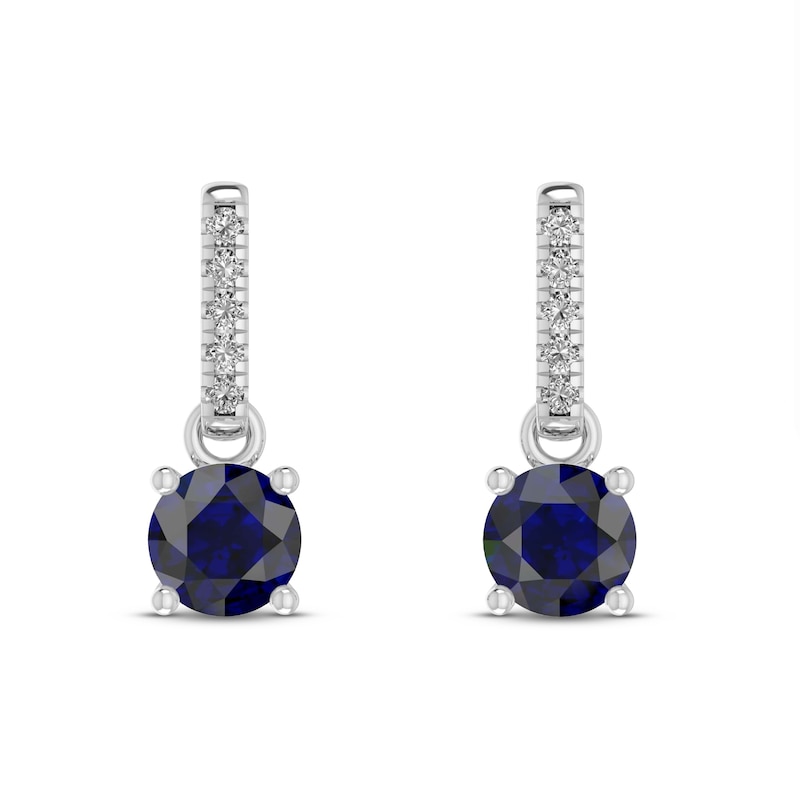 Main Image 4 of Blue/White Lab-Created Sapphire Gift Set Sterling Silver - Size 7