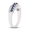 Thumbnail Image 2 of Blue & White Lab-Created Sapphire Ring Sterling Silver