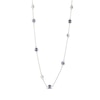 Thumbnail Image 3 of Blue & White Lab-Created Sapphire Necklace Sterling Silver 18&quot;