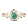 Thumbnail Image 2 of Emerald & Diamond Ring 1/20 ct tw 10K Yellow Gold