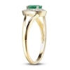 Thumbnail Image 3 of Emerald & Diamond Ring 1/20 ct tw 10K Yellow Gold