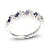 Thumbnail Image 1 of Blue & White Lab-Created Sapphire Ring Sterling Silver