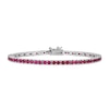 Thumbnail Image 0 of Lab-Created Ruby Line Bracelet Sterling Silver 7.25"