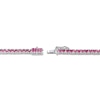 Thumbnail Image 2 of Lab-Created Ruby Line Bracelet Sterling Silver 7.25"