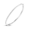 Thumbnail Image 2 of White Lab-Created Sapphire Bangle Bracelet Sterling Silver 7.25&quot;