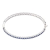 Thumbnail Image 2 of Blue Lab-Created Sapphire Bangle Bracelet Sterling Silver 7.25"