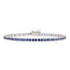 Thumbnail Image 0 of Blue Lab-Created Sapphire Line Bracelet Sterling Silver 7.25"