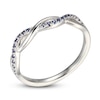 Thumbnail Image 1 of Blue Lab-Created Sapphire Criss Cross Ring Sterling Silver