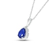 Thumbnail Image 2 of Blue Lab-Created Sapphire Rope Necklace Sterling Silver 18&quot;