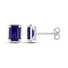 Thumbnail Image 1 of Blue Lab-Created Sapphire Earrings Sterling Silver