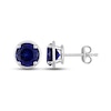 Thumbnail Image 1 of Blue Lab-Created Sapphire Stud Earrings Sterling Silver