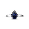 Thumbnail Image 3 of Blue & White Lab-Created Sapphire Ring Sterling Silver