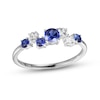 Thumbnail Image 1 of Blue & White Lab-Created Sapphire Ring Sterling Silver