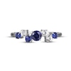 Thumbnail Image 3 of Blue & White Lab-Created Sapphire Ring Sterling Silver