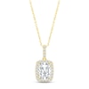 Thumbnail Image 1 of White Lab-Created Sapphire Necklace 10K Yellow Gold 18&quot;