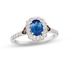 Thumbnail Image 1 of Le Vian Creme Brulee Blue Sapphire Ring 1/2 ct tw Diamonds 14K Vanilla Gold