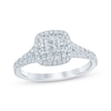 Thumbnail Image 0 of Princess-Cut Diamond Double-Halo Engagement Ring 1 ct tw 14K White Gold