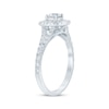 Thumbnail Image 1 of Princess-Cut Diamond Double-Halo Engagement Ring 1 ct tw 14K White Gold