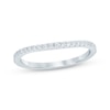 Thumbnail Image 1 of Diamond Curved Wedding Band 1/5 ct tw 14K White Gold