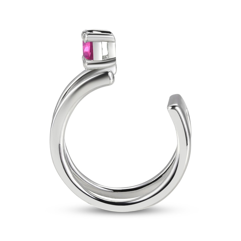 Main Image 3 of Lab-Created Ruby Ear Cuff Sterling Silver