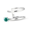 Thumbnail Image 1 of Lab-Created Emerald Ear Cuff Sterling Silver