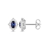 Thumbnail Image 4 of Blue & White Lab-Created Sapphire Oval & Round-Cut Scalloped Frame Gift Set Sterling Silver