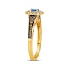 Thumbnail Image 2 of Le Vian Oval-Cut Blue Sapphire Ring 1/3 ct tw Diamonds 14K Honey Gold