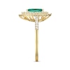 Thumbnail Image 2 of Pear-Shaped Emerald & Diamond Ring 1/2 ct tw 10K Yellow Gold