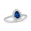 Thumbnail Image 0 of Le Vian Pear-Cut Sapphire Ring 3/8 ct tw Diamonds 14K Vanilla Gold