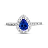 Thumbnail Image 3 of Le Vian Pear-Cut Sapphire Ring 3/8 ct tw Diamonds 14K Vanilla Gold