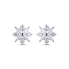 Thumbnail Image 1 of Marquise & Round-Cut White Lab-Created Sapphire Stud Earrings Sterling Silver