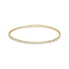 Thumbnail Image 1 of Baguette & Round-Cut Diamond Flex Bangle Bracelet 1/2 ct tw 10K Yellow Gold