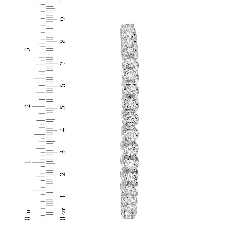 Main Image 3 of Lab-Grown Diamonds by KAY Inside-Out Hoop Earrings 3 ct tw 14K White Gold