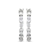 Thumbnail Image 1 of Marquise & Round-Cut White Lab-Created Sapphire Inside-Out Hoop Earrings Sterling Silver