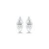 Thumbnail Image 1 of Marquise-Cut White Lab-Created Sapphire Solitaire Stud Earrings Sterling Silver