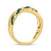 Thumbnail Image 2 of Le Vian Emerald & Diamond Crossover Twist Ring 1/5 ct tw 14K Honey Gold
