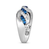 Thumbnail Image 1 of Le Vian Blue Sapphire & Diamond Crossover Twist Ring 1/5 ct tw 14K Vanilla Gold