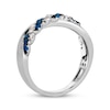 Thumbnail Image 2 of Le Vian Blue Sapphire & Diamond Crossover Twist Ring 1/5 ct tw 14K Vanilla Gold