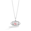 True Fans Kansas City Chiefs Diamond Accent Football Necklace in Sterling  Silver