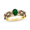 Thumbnail Image 0 of Le Vian Venetian Mosaic Emerald Ring 5/8 ct tw Diamonds 14K Honey Gold