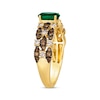 Thumbnail Image 1 of Le Vian Venetian Mosaic Emerald Ring 5/8 ct tw Diamonds 14K Honey Gold