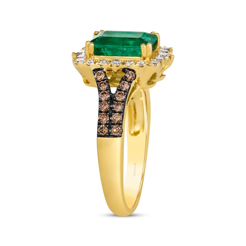 Main Image 2 of Le Vian Emerald Ring 1/2 ct tw Diamonds 14K Honey Gold