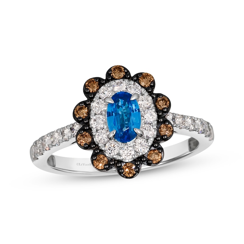 Le Vian Sapphire Ring 5/8 ct tw Diamonds Platinum