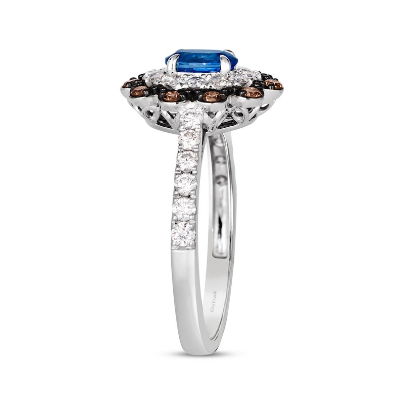 Le Vian Sapphire Ring 5/8 ct tw Diamonds Platinum