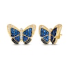 Thumbnail Image 1 of Le Vian Garden Party Blue Sapphire & Diamond Butterfly Earrings 1/4 ct tw 14K Honey Gold