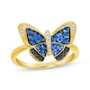 Thumbnail Image 0 of Le Vian Garden Party Blue Sapphire & Diamond Butterfly Ring 1/8 ct tw 14K Honey Gold