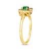 Thumbnail Image 2 of Le Vian Emerald Ring 1/15 ct tw Diamonds 14K Honey Gold